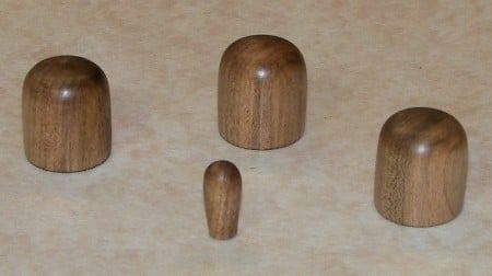 Dome-top wooden knobs with switch tip