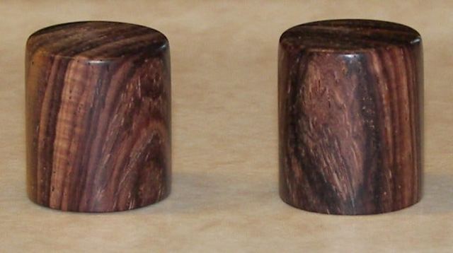 Pair of tall hand-turned hardwood knobs